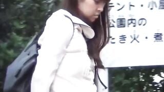 Creepy cameraman snags group of women mid outdoor urination
