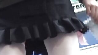 Voyeur enjoys recording Japanese hotties in daring skirts