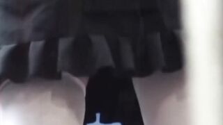 Voyeur enjoys recording Japanese hotties in daring skirts