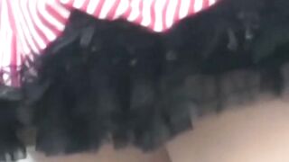 Cute Japanese women vie for the secret lens undivided gaze