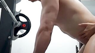 Duncan Ku paid to suck and endure throbbing cock at the gym