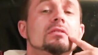 Hairy mature stud strokes til explosive orgasm