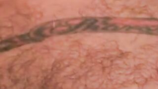 Hairy mature stud strokes til explosive orgasm