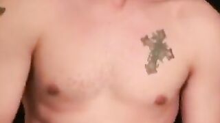 Stud tugs huge dick passionately after interview