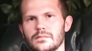 Stud tugs huge dick passionately after interview