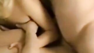 FFM Threesome with Amateur Milf and Girl.