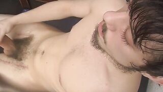 Str8Thugs.com - Solo masturbation with a young straight guy stroking his erect cock w