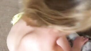 Blonde Amateur Hates Cum on Her Face