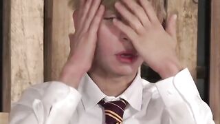 BoyDungeon.com - Blond twink in school uniform gets a kinky ass spanking session