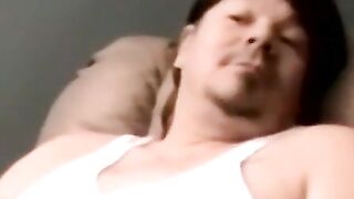 JoeSchmoeXXX.com - Inked amateur with chubby body jerks himself off and cums with sat