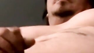 JoeSchmoeXXX.com - Inked amateur with chubby body jerks himself off and cums with sat