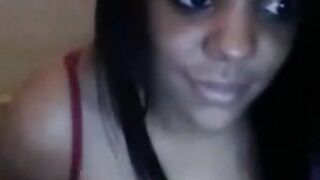 Thick Ebony Babe Shows Off Her BBW Body and Big Tits on Cam