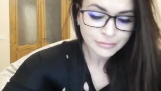 Deutsches Webcam-Girl in schwarzer Strumpfhose