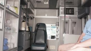 Caught our ambulance driver jerking off in mobile