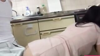 18-year-old Japanese Amateur Housemaid Homemade Sex with a Plumber