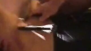 Gangbang in Adult Cinema: Big Tits Amateur Creampied by Many