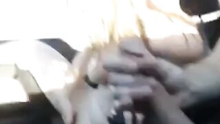 Car Sex With a Busty MILF Caught on Webcam