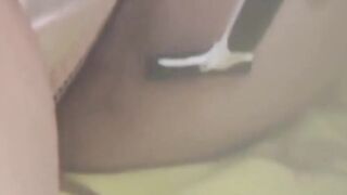 Voyeur cam records a Japanese babe shaving her bush