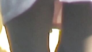 Fair temptresses urge peeper to stroke after secret filming