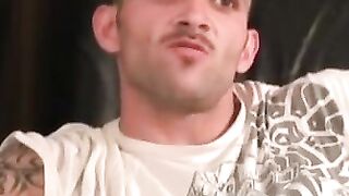 Amateur jerks off ater interview and cums hard