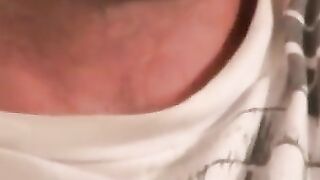 Amateur jerks off ater interview and cums hard