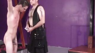 Master Vin enjoys tormenting bound sub Justin Martinez