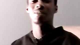 Mature black homo swallows youngsters warm load