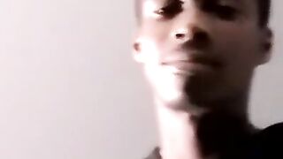 Mature black homo swallows youngsters warm load