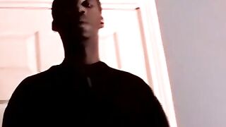 Mature black homo swallows youngsters warm load