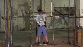 Young Bob Steel's ass reddened by Sebastian Kane's spanks