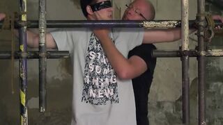 Young Bob Steel's ass reddened by Sebastian Kane's spanks