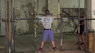 Young Bob Steel's ass reddened by Sebastian Kane's spanks