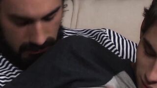 Alpha male wrecks skinny gay's tight hole without mercy
