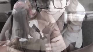 Lily Larimar swallows teachers cock and cum