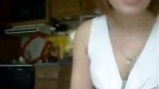 Curvy Coed Cutie Gives Head in Homemade Vid
