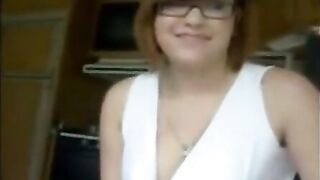 Curvy Coed Cutie Gives Head in Homemade Vid