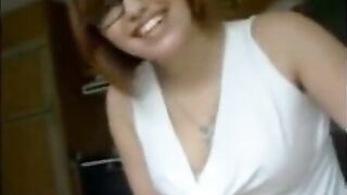 Curvy Coed Cutie Gives Head in Homemade Vid