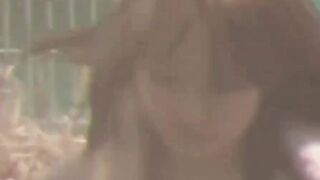 Juicy Japanese small boobs arouse voyeurs in public