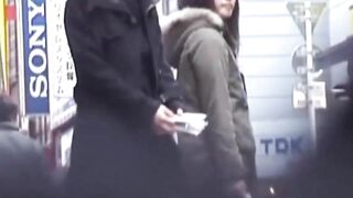Watcher thrilled filming Japanese vixens in bold mini skirts