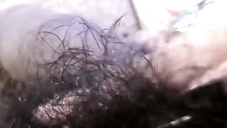 Rave Hardick milks his bushy cock till sticky seed pours out