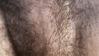 Rave Hardick milks his bushy cock till sticky seed pours out