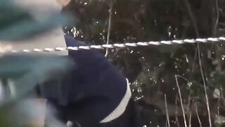 Hidden cam catches Japanese babes squatting to piss outdoors