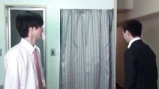 Japanese twink rides raw cock after sloppy deepthroat