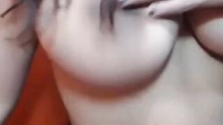 Big-Titted Colombian Girl Shows Off Nipples and Pussy on Webcam