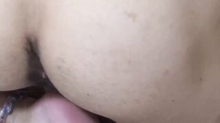 Bearded Japanese pounds younger lover missionary style