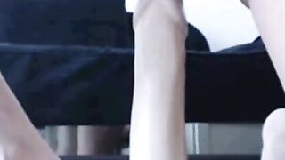 Big Toy Anal Amateur Squirts on Webcam