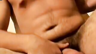 Hairy amateur plays with cock till hot release