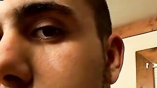 Hairy amateur plays with cock till hot release