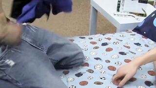BoyObsession.com - Tattooed buddy barebacks Ian for a fiery ass stretching session