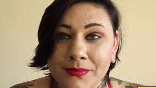 UKSubSluts.com - Chubby English subslut toys cunt with beer bottle